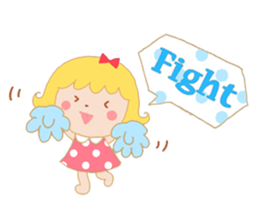 Girl and a small bear sticker #4499026