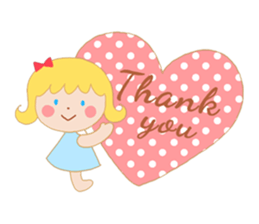 Girl and a small bear sticker #4499030