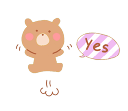 Girl and a small bear sticker #4499037