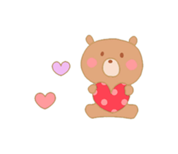 Girl and a small bear sticker #4499042