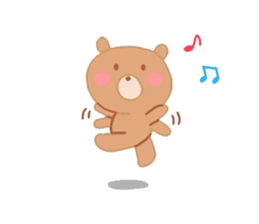 Girl and a small bear sticker #4499044