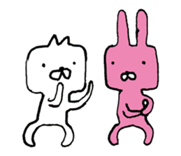 Square face animals by lefthandkemkem sticker #4499872