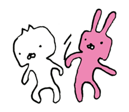 Square face animals by lefthandkemkem sticker #4499876