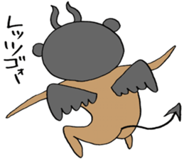 Devil bear X sticker #4501053