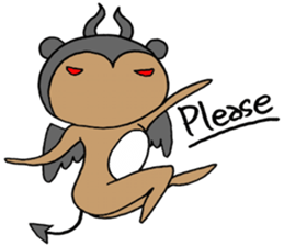 Devil bear X sticker #4501070