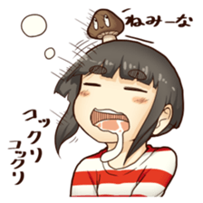 Matsutake and girl sticker #4503030