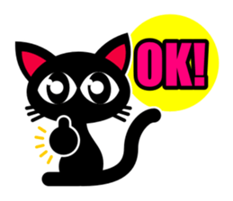 Pretty Black Cat Sticker sticker #4503089