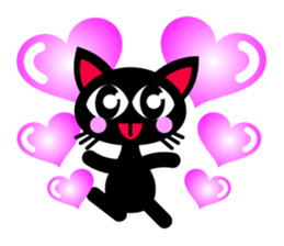 Pretty Black Cat Sticker sticker #4503090