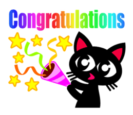 Pretty Black Cat Sticker sticker #4503094