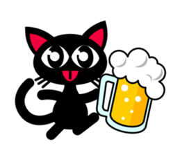 Pretty Black Cat Sticker sticker #4503096