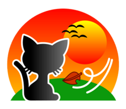Pretty Black Cat Sticker sticker #4503098