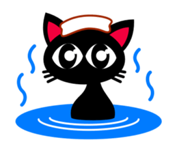 Pretty Black Cat Sticker sticker #4503106