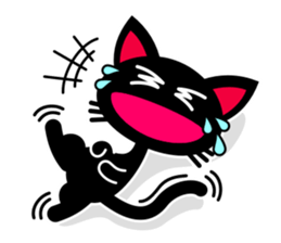 Pretty Black Cat Sticker sticker #4503107
