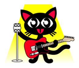 Pretty Black Cat Sticker sticker #4503118