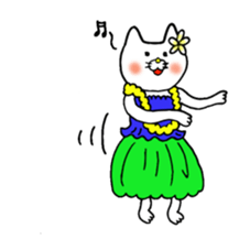 Sukiyaki Cat (HULA ver.) sticker #4503395