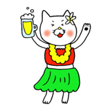 Sukiyaki Cat (HULA ver.) sticker #4503402