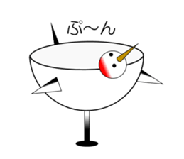 The Crab and the Crane sticker #4505411