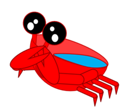 The Crab and the Crane sticker #4505437