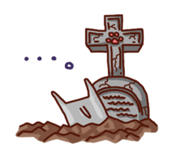 the pad of cat @ zombie sticker #4505849