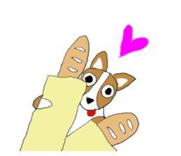 Love, healing corgi dog 2 sticker #4508013