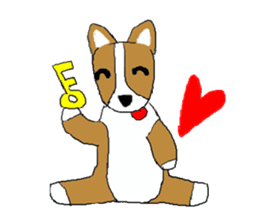 Love, healing corgi dog 2 sticker #4508016