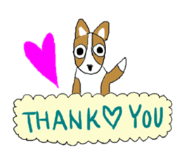 Love, healing corgi dog 2 sticker #4508023