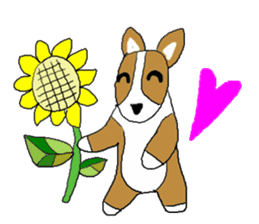 Love, healing corgi dog 2 sticker #4508030