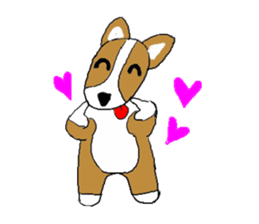 Love, healing corgi dog 2 sticker #4508032