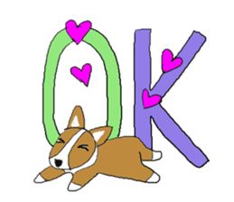 Love, healing corgi dog 2 sticker #4508033