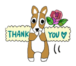 Love, healing corgi dog 2 sticker #4508035