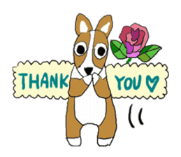 Love, healing corgi dog 2 sticker #4508035