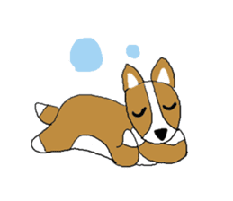 Love, healing corgi dog 2 sticker #4508036