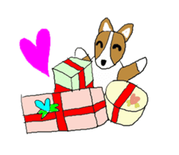 Love, healing corgi dog 2 sticker #4508037