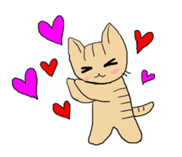 Love, healing tabby 2 sticker #4508803