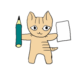 Love, healing tabby 2 sticker #4508807