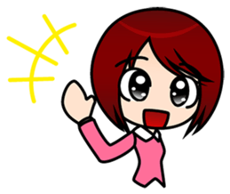 sticker of the working adult woman sticker #4509450