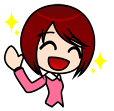 sticker of the working adult woman sticker #4509451