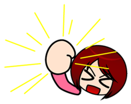 sticker of the working adult woman sticker #4509453