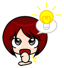 sticker of the working adult woman sticker #4509465