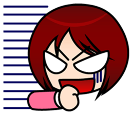 sticker of the working adult woman sticker #4509466