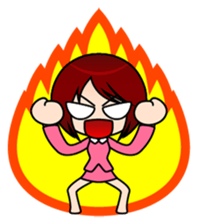 sticker of the working adult woman sticker #4509468