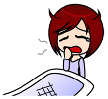 sticker of the working adult woman sticker #4509469