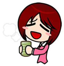 sticker of the working adult woman sticker #4509470