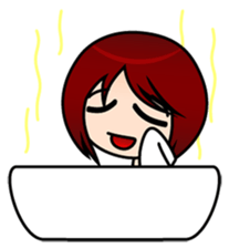 sticker of the working adult woman sticker #4509472