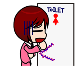 sticker of the working adult woman sticker #4509473