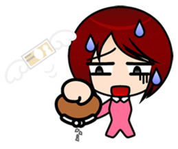 sticker of the working adult woman sticker #4509474