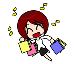 sticker of the working adult woman sticker #4509475