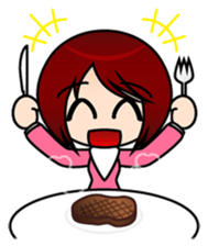 sticker of the working adult woman sticker #4509476