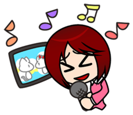 sticker of the working adult woman sticker #4509477