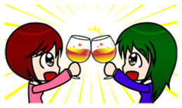 sticker of the working adult woman sticker #4509478